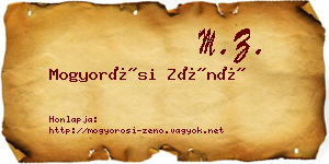 Mogyorósi Zénó névjegykártya